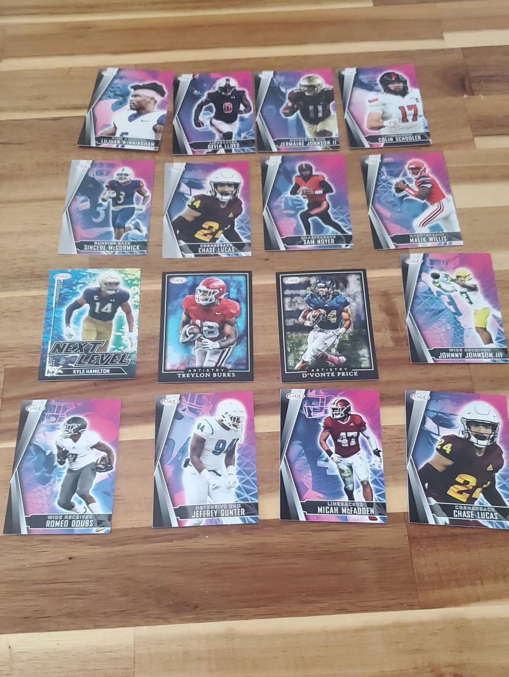 MLB Pink and Blue Parallel Trading Cards - Colorful Player Images